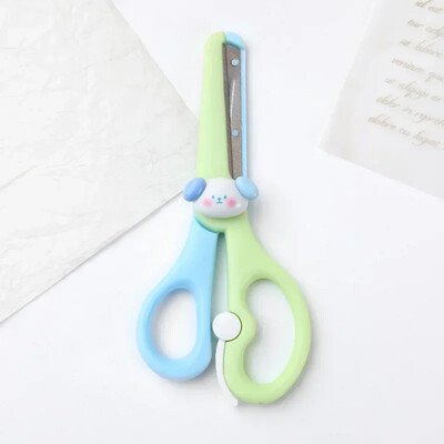 Анимационни ножици за хартия за деца Сладко момиче, безопасни за сърцето, ненараняващи ножици за хартия, многофункционален ученически ръчно изработен нож