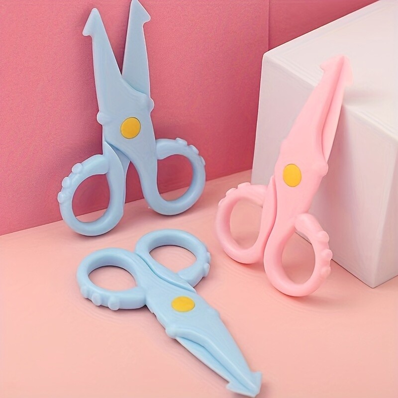 1/2gab jaukas kalmāru šķēres mini plastmasas šķēres studentu šķēres ar rokām grieztas papīra grieztas rakstāmpiederumi bērnu šķēres