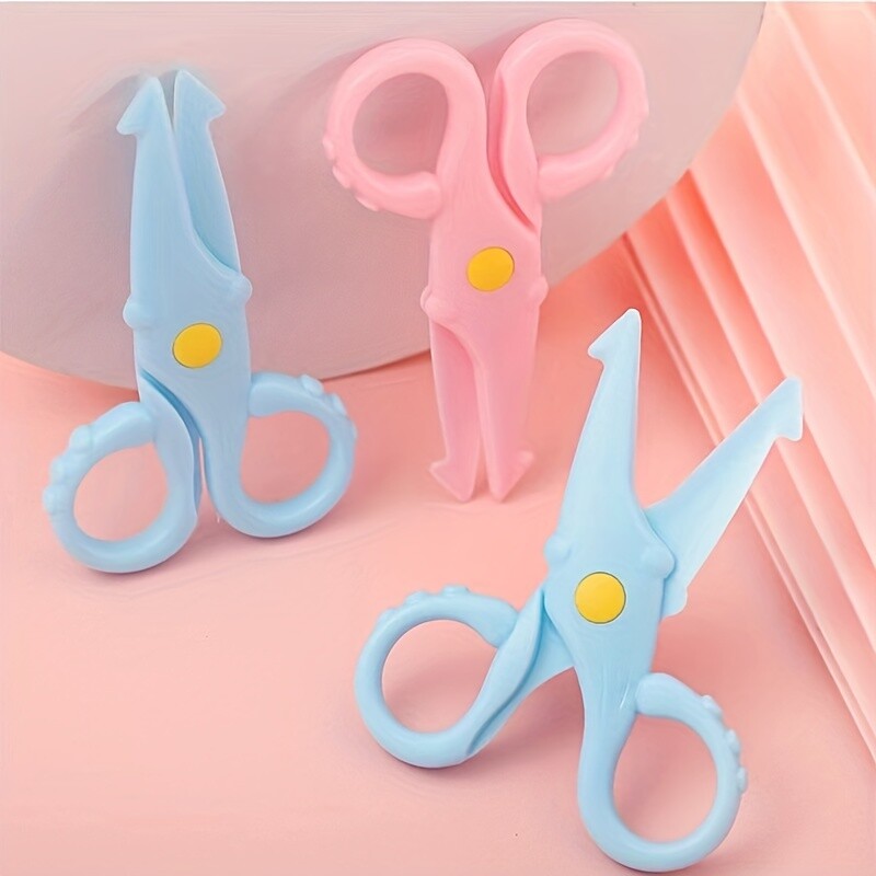 1/2gab jaukas kalmāru šķēres mini plastmasas šķēres studentu šķēres ar rokām grieztas papīra grieztas rakstāmpiederumi bērnu šķēres