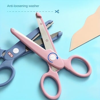 M&G Safe Scissors Scissors που εξοικονομεί εργασία Χαρτοκοπτικά DIY για παιδιά Μαθητές Δημοτικού νηπιαγωγείου Μπλε/Ροζ