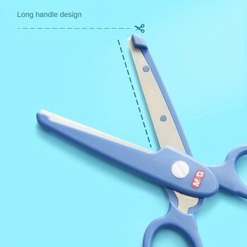 M&G Safe Scissors Scissors που εξοικονομεί εργασία Χαρτοκοπτικά DIY για παιδιά Μαθητές Δημοτικού νηπιαγωγείου Μπλε/Ροζ