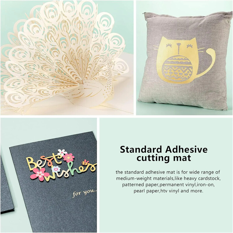 3/5 buc. Covoraș de tăiat cu prindere standard Tampă de tăiat portret cu siluetă Tampă de tăiat matlasată adeziv standard (dimensiuni: 8inX12in)