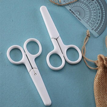 Simplicity Scissors Mini Creative Κορεάτικο λευκό μονόχρωμο ψαλίδι χαρτικής από ανοξείδωτο ατσάλι Μικρό υπέροχο φοιτητικό ψαλίδι