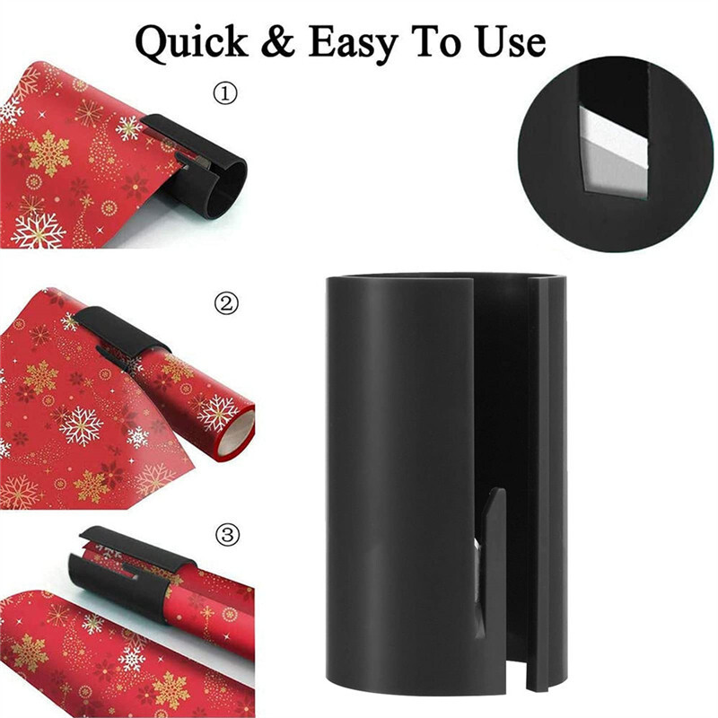 Rezač papira za omatanje Božićni dar Mini rezač papira za omatanje Rezač za rezanje rola kraft papira Round Lip Sigurnije i lakše rezanje