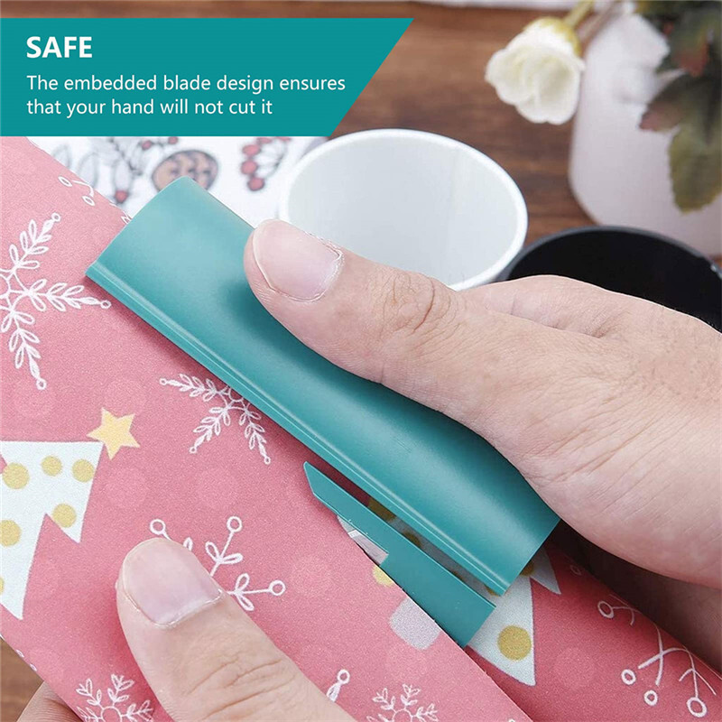 Rezač papira za omatanje Božićni dar Mini rezač papira za omatanje Rezač za rezanje rola kraft papira Round Lip Sigurnije i lakše rezanje