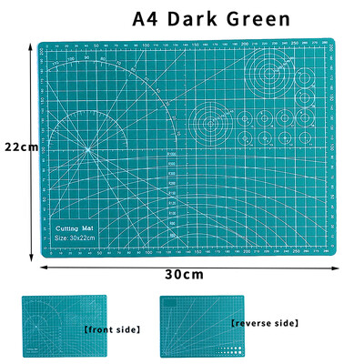 Covoraș de tăiat PVC A4 Tampă de tăiere laterală dublă pentru mese de tăiat mese de tăiat carduri Cuțit DIY Gravura Tabla de tăiat piele 123
