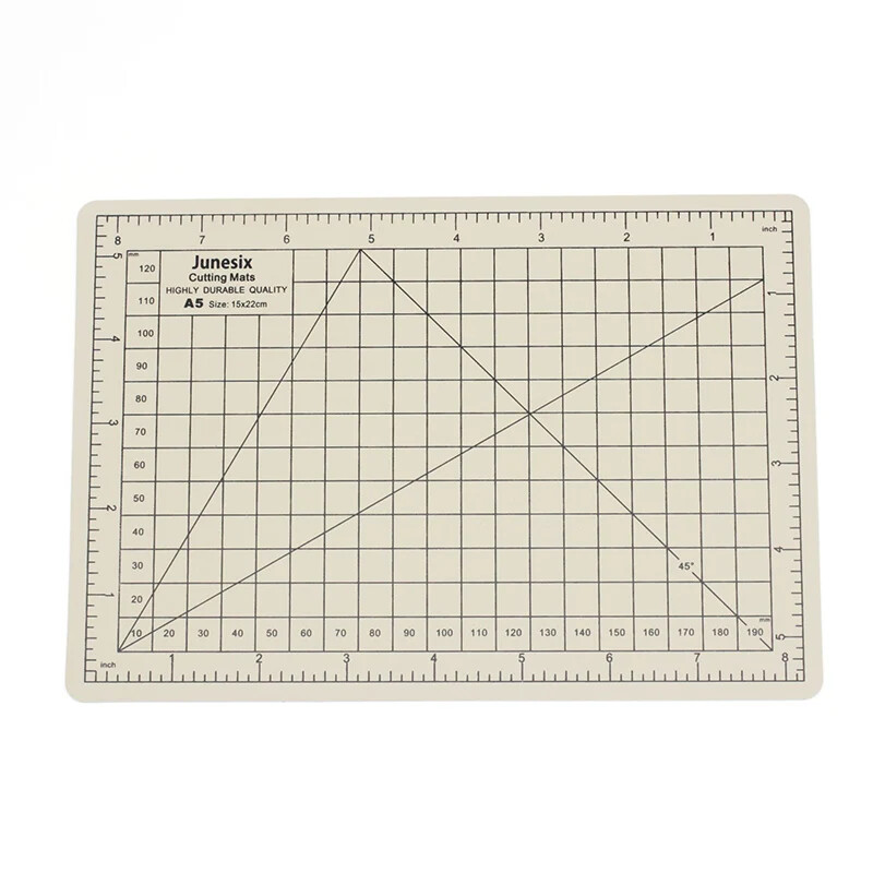 A5 dvostrana podloga za rezanje s mrežastim linijama i neklizajućom površinom za rukotvorine, prošivanje i šivanje