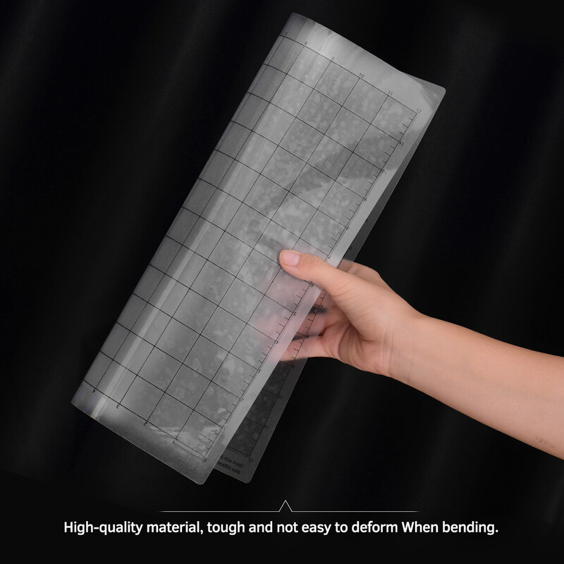 3 bucăți covoraș de tăiat de schimb 12*12 inci covoraș adeziv transparent cu grilă de măsurare pentru Silhouette Cameo Cricut Explore