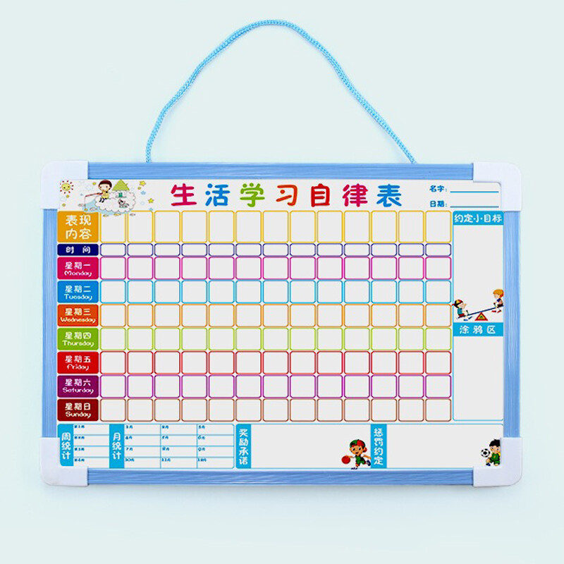 Tablă albă Scriere Ștergere magnetică Desen pentru copii Graffiti Notă de birou Față-verso Luare Ștergere uscată Tablou suspendat pentru mesaje