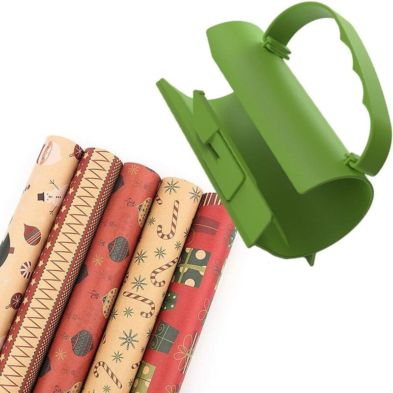 Vyniojamojo popieriaus ritininis pjaustytuvas su rankena Push Cut Gimtadienio dovanų vyniojamasis popierius, skirtas vyniojamojo pjaustyklės laikiklio pjaustytuvo įrankio vamzdeliui