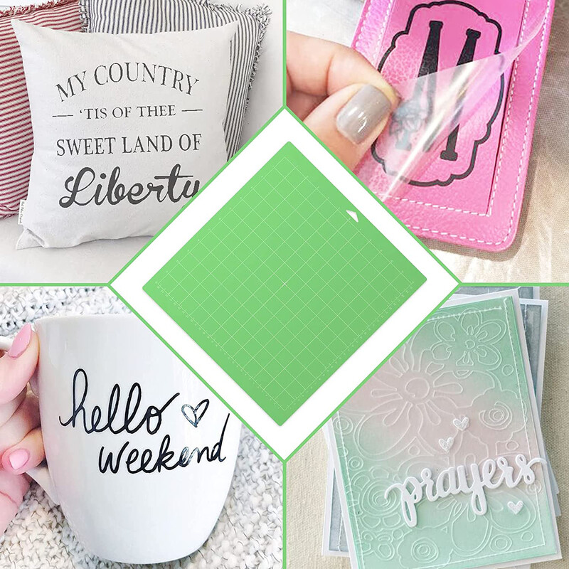 1/3 gab. jauktu krāsu gravēšanas mašīnas pamatplākšņu griešanas paklājiņš kamejai 4 ar līmējošiem PVC griešanas paklājiņiem 33x35cm