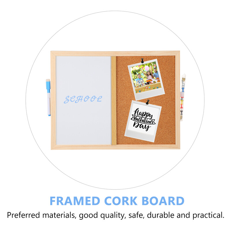 Teadetetahvel teade Korgist magnetekraan Rippuv memo Valge teadetetahvli raamiga