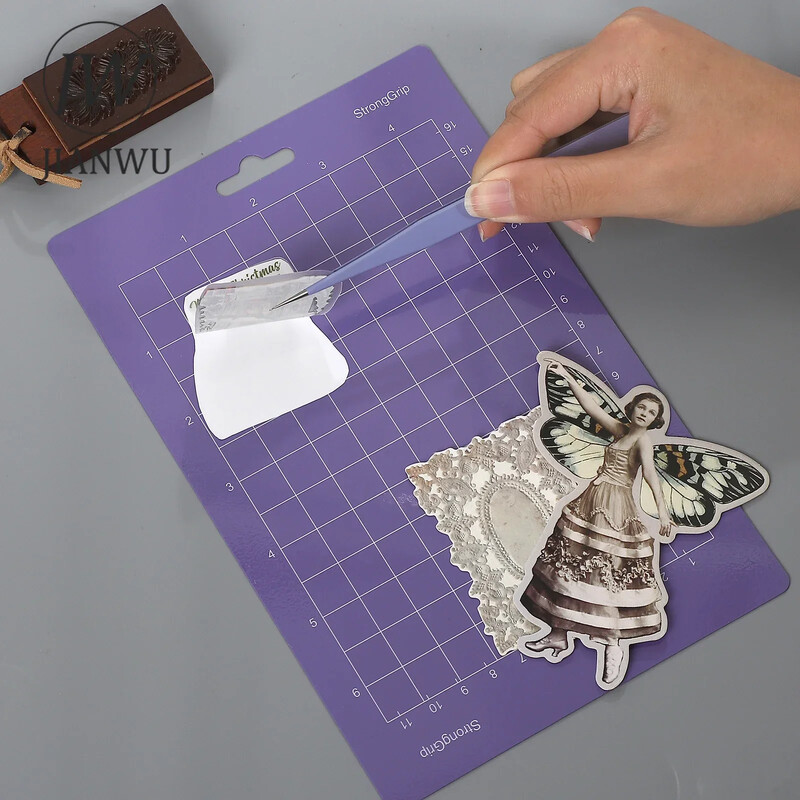 JIANWU 1 gab. vai 4 gab./komplektā PVC uzlīmes materiāls, kolāža, viegli nolobāma palīgrīka paklājiņš, radošs DIY žurnāls studentu piederumi, kancelejas preces