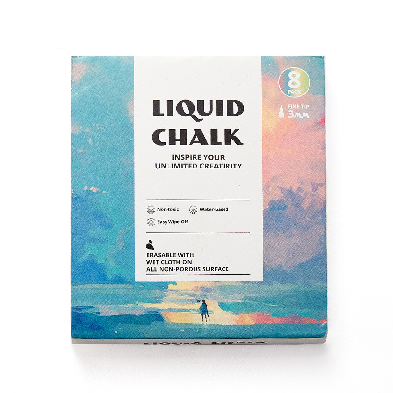 8 tk tolmuvaba vedel kriit fluorestseeruv tahvel elektrooniline reklaamvalgustahvel pliiats kustutatav tahvel vedel kriit