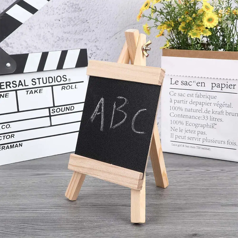 Kelių dydžių sulankstomos medinės lentos Praktiška piešimo lenta Patvari juoda kreida rašymo reikmenys Pušies medienos molbertas vaikams