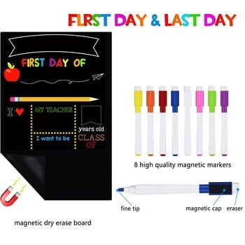 Fridge Magnetic Clear Acrylic Sticker Calendar for Fridge Reusable Monthly Weekly Planner Calendar with Markers