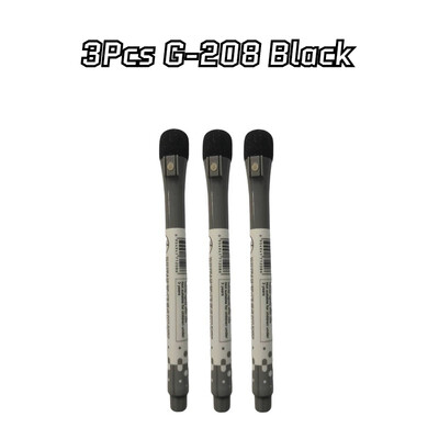 3 vnt G-208 magnetinės lentos žymekliai, mokykliniai reikmenys, gali būti naudojami grafiti, mokymui, susitikimams. Rašymą ranka lengva ištrinti