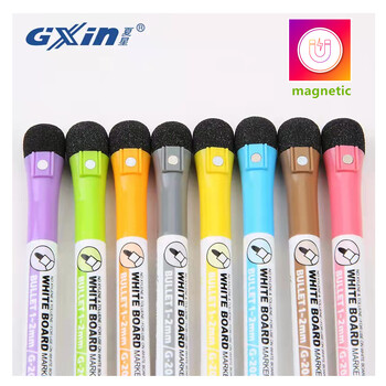 Gxin G-208 8Pcs Erasable Markers Σετ Χρώματα Μαγνήτης Πίνακας μελανιού Στυλό μελάνης Σχολείο Δάσκαλος Πόροι Παιδικό γκράφιτι Παιδικό σχέδιο