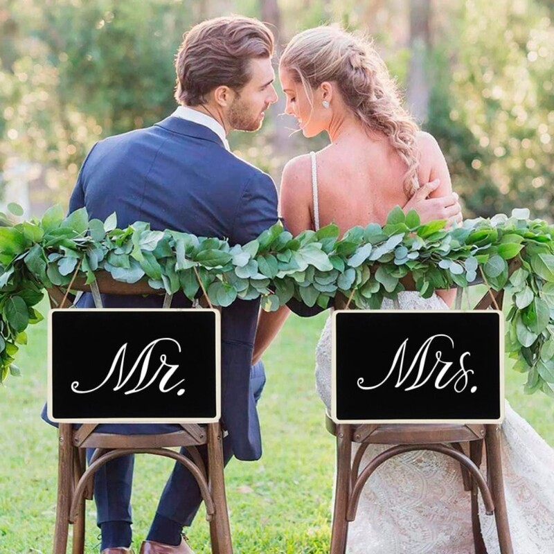 Rusztikus esküvői fa tábla Mrs. Menyasszonyi Zuhany Dekoráció Photobooth Születésnapi Party Barkácsolás Lakberendezési Tábla Üzenőfal