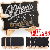 10/5/1Pack Mini tahvlid Korduvkasutatavad tahvlid Puidust tahvel pulmadeks sünnipäevapidudeks Teadetetahvlisildid Kaunistus