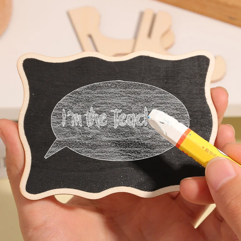 10/5/1Pack Mini tahvlid Korduvkasutatavad tahvlid Puidust tahvel pulmadeks sünnipäevapidudeks Teadetetahvlisildid Kaunistus