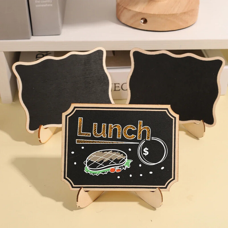 10/5/1Pack Mini tahvlid Korduvkasutatavad tahvlid Puidust tahvel pulmadeks sünnipäevapidudeks Teadetetahvlisildid Kaunistus