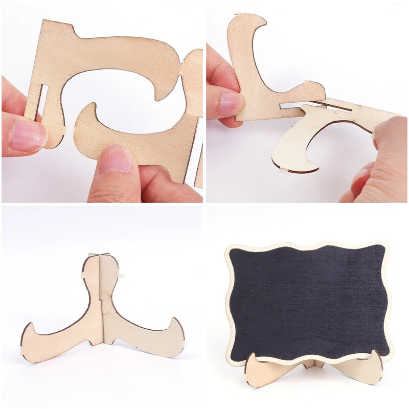 10/5/1Pack Mini tahvlid Korduvkasutatavad tahvlid Puidust tahvel pulmadeks sünnipäevapidudeks Teadetetahvlisildid Kaunistus