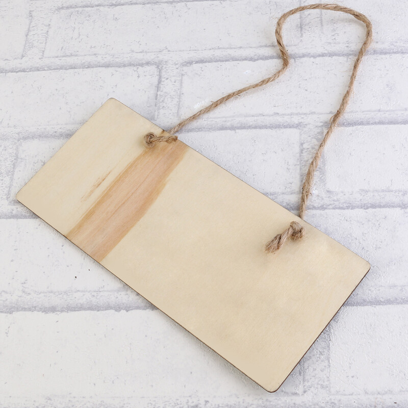 Viseća pravokutna drvena tabla s natpisima na tabli s kredom od 5 kom. Drvena viseća ploča s pločom za pisanje poruka