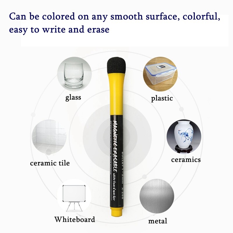12 culori pentru clasă de școală, pix pentru tablă albă, markere pentru tablă albă uscată, radieră încorporată, pix pentru desen pentru elevi, articole de papetărie