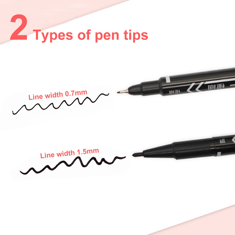 10 tk/komplekt kahepealine markerpliiats veekindel must/sinine/punane õline tindipliiats kooli õppetöö kirjatarbed elu kontoritarbed