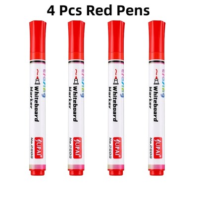 4 tk/komplekt Kustutatav magnetiline tahvelmarker, tahvelmarker, kriit, klaaskeraamika, kontoritarbed, koolikunsti marker, kirjatarbed