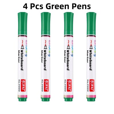 4 tk/komplekt Kustutatav magnetiline tahvelmarker, tahvelmarker, kriit, klaaskeraamika, kontoritarbed, koolikunsti marker, kirjatarbed