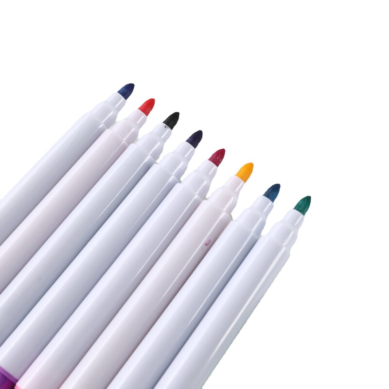 8 tk / komplekti kuuliots 11,3 * 1 cm väike suurus ilma magnetita tahvlita kuivkustutusmarkerid, 8 värvi *1 tk magnetpliiats