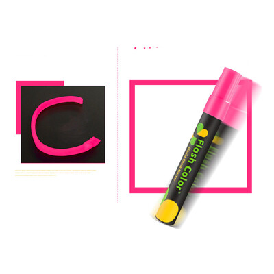 4 vnt. 6 mm fluorescencinis rašiklis LED lenta reklaminis rašiklis švieslentė rašiklis stiklo ištrinama lenta žalia juoda lenta rašiklis skysta kreida