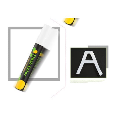 4 vnt. 6 mm fluorescencinis rašiklis LED lenta reklaminis rašiklis švieslentė rašiklis stiklo ištrinama lenta žalia juoda lenta rašiklis skysta kreida
