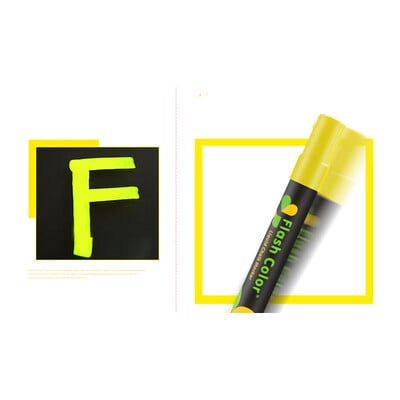 4 vnt. 6 mm fluorescencinis rašiklis LED lenta reklaminis rašiklis švieslentė rašiklis stiklo ištrinama lenta žalia juoda lenta rašiklis skysta kreida