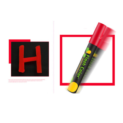 4 vnt. 6 mm fluorescencinis rašiklis LED lenta reklaminis rašiklis švieslentė rašiklis stiklo ištrinama lenta žalia juoda lenta rašiklis skysta kreida