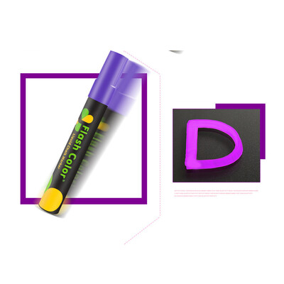 4 vnt. 6 mm fluorescencinis rašiklis LED lenta reklaminis rašiklis švieslentė rašiklis stiklo ištrinama lenta žalia juoda lenta rašiklis skysta kreida