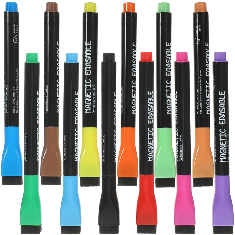 12 Buc Tabla Albă Pix Pix Colorat Copii Ştergebile Markere Abs Portabile Copii Pictură