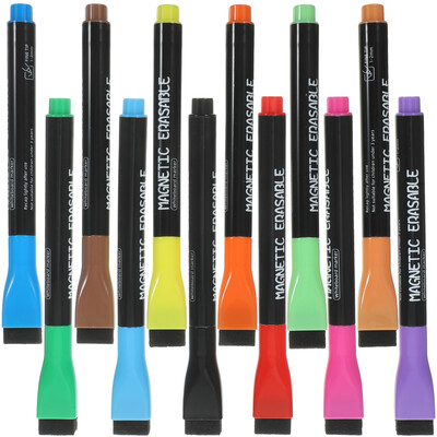 12 бр. Писалка за бяла дъска Мултифункционални маркери за сухо изтриване Мултифункционални химикалки за корем Детска живопис