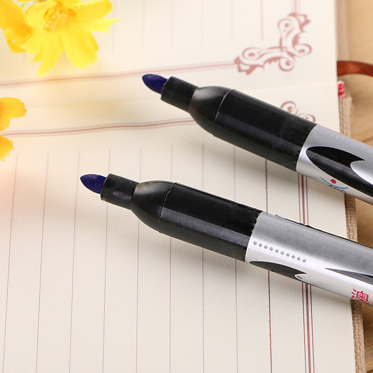 1 брой перманентен маркер, черен, син, червен цвят, водоустойчив, водоустойчив на маслена основа, бързосъхнеща боя, маркери