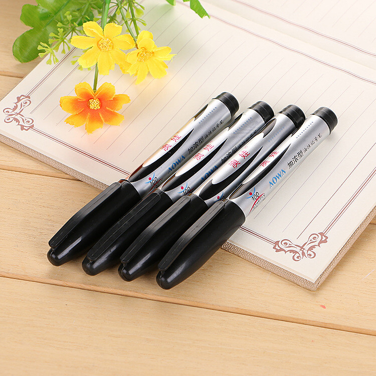 1 брой перманентен маркер, черен, син, червен цвят, водоустойчив, водоустойчив на маслена основа, бързосъхнеща боя, маркери