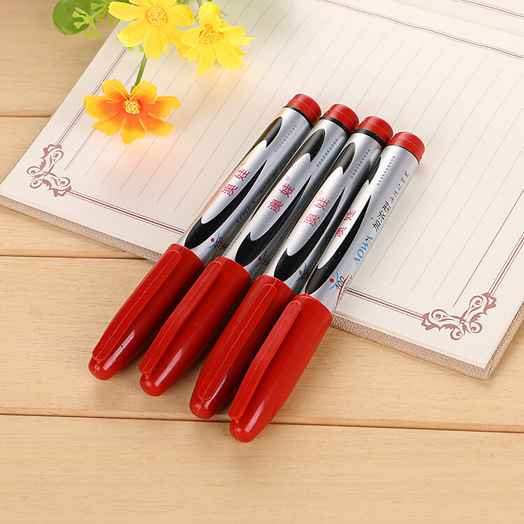 1 брой перманентен маркер, черен, син, червен цвят, водоустойчив, водоустойчив на маслена основа, бързосъхнеща боя, маркери