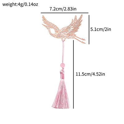 Semne de carte metalice cu 10 stiluri de aur roz de culoarea aurului cu goluri de animale cu flori cu plante cu ciucuri roz pentru colectia de cadouri pentru iubitorii de carte