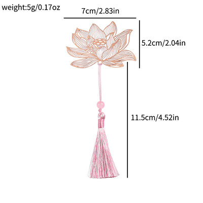 Semne de carte metalice cu 10 stiluri de aur roz de culoarea aurului cu goluri de animale cu flori cu plante cu ciucuri roz pentru colectia de cadouri pentru iubitorii de carte