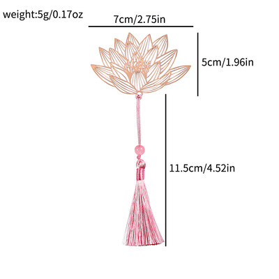 Semne de carte metalice cu 10 stiluri de aur roz de culoarea aurului cu goluri de animale cu flori cu plante cu ciucuri roz pentru colectia de cadouri pentru iubitorii de carte