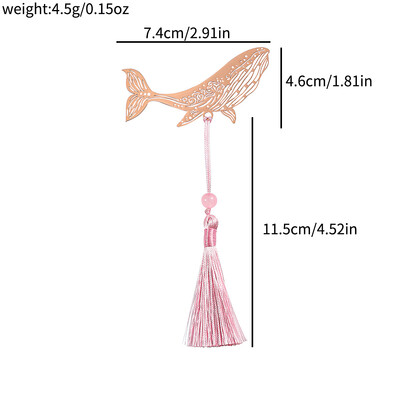 Semne de carte metalice cu 10 stiluri de aur roz de culoarea aurului cu goluri de animale cu flori cu plante cu ciucuri roz pentru colectia de cadouri pentru iubitorii de carte