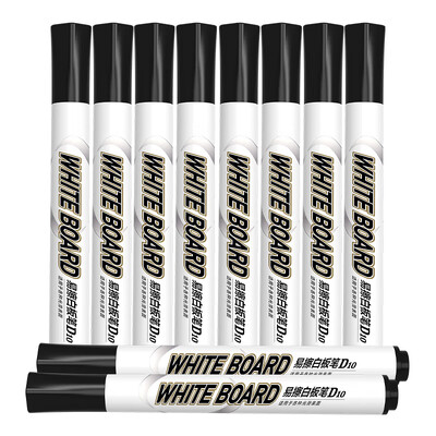 M&G 10 vnt. trinamas baltos lentos žymeklis D10 vieno galo biuro konferencijų žymeklis, trinamas lentos žymeklis Mėlynas/juodas/raudonas