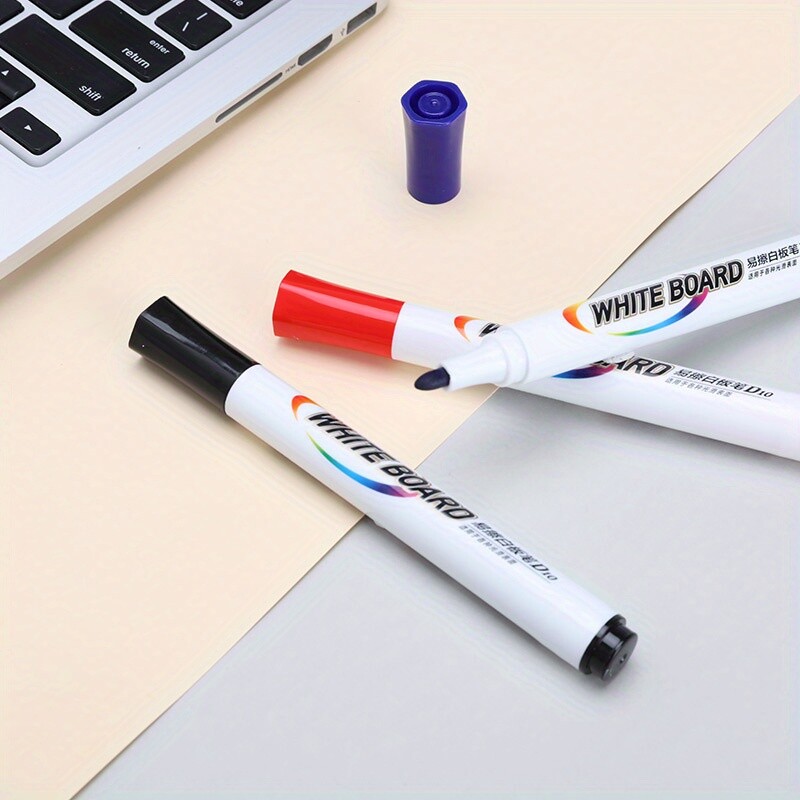 M&G 10 vnt. trinamas baltos lentos žymeklis D10 vieno galo biuro konferencijų žymeklis, trinamas lentos žymeklis Mėlynas/juodas/raudonas