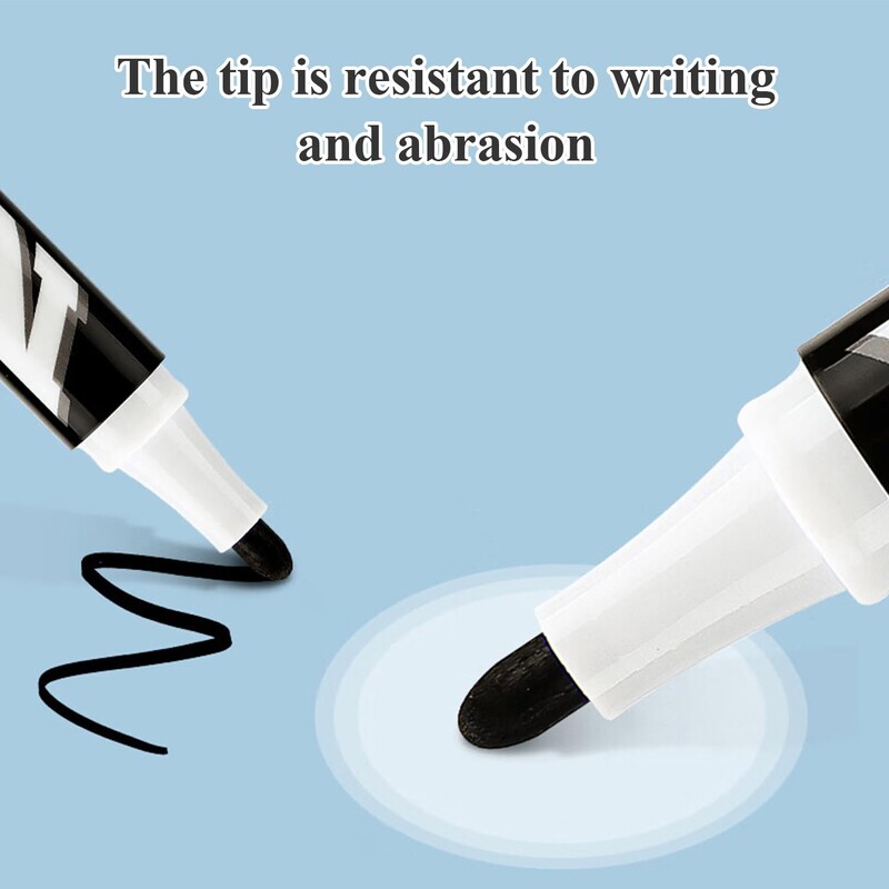 M&G 10 gab baltās tāfeles marķieri, melni, sausi dzēšanas marķieri, smalks uzgalis bērniem, lieliski piemērots klasēm